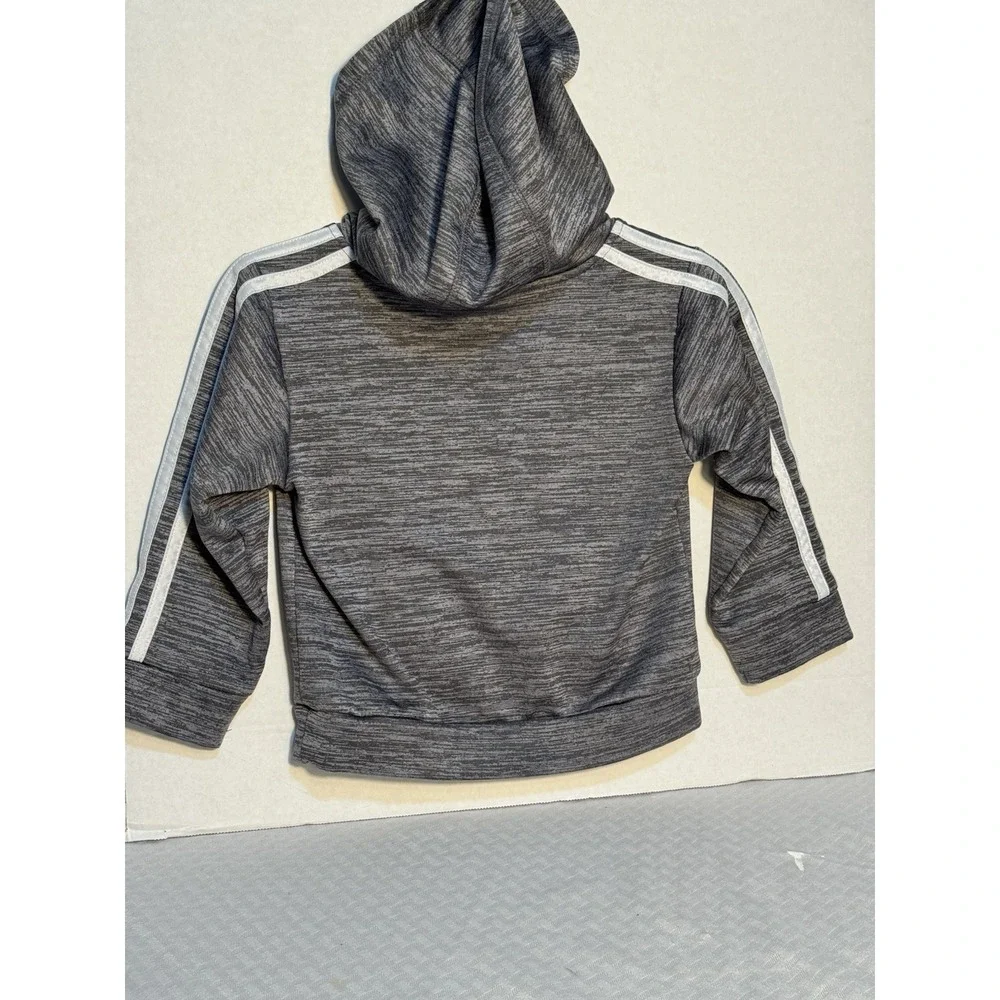 Adidas Toddler 3T‎ Hoodie Grey Pullover Sweatshirt Logo - Picture 9 of 13